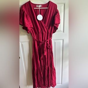 NWT Petal & Pup Wine Red XL dress